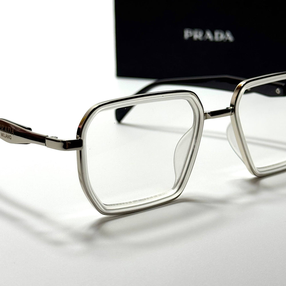 Prada PR48 – Silver Clear