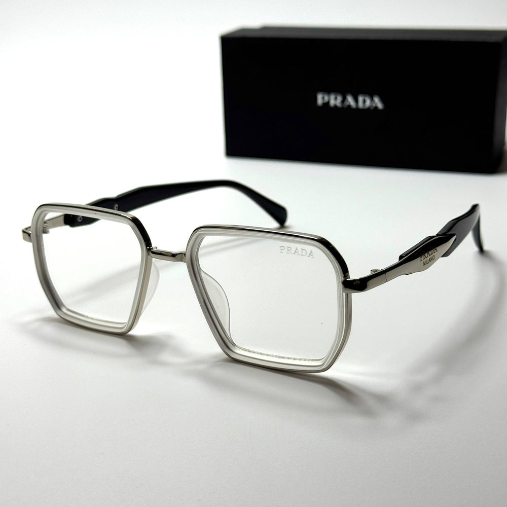 Prada PR48 – Silver Clear