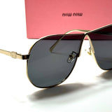 Miu Miu Aviator SMU64Z – Gold Black
