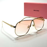 Miu Miu Aviator SMU64Z – Gold Pink