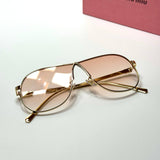 Miu Miu Aviator SMU64Z – Gold Pink