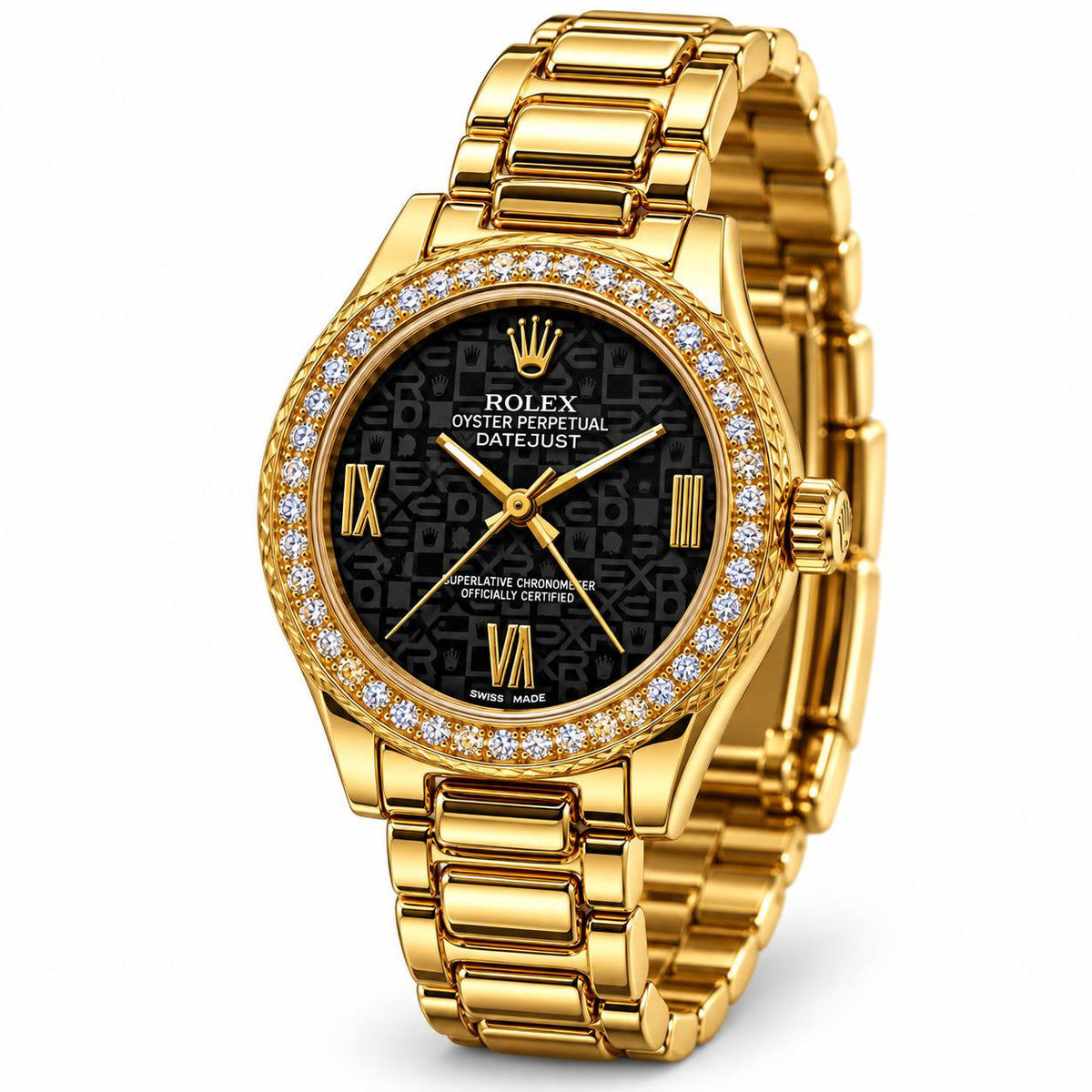Rolex Datejust – Gold Black Diamond