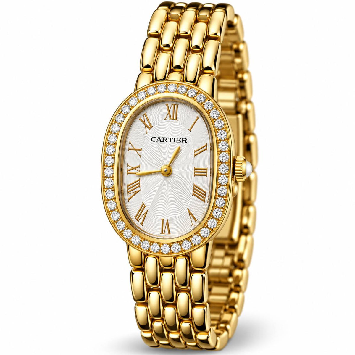 Cartier Baignoire – Gold White Diamond