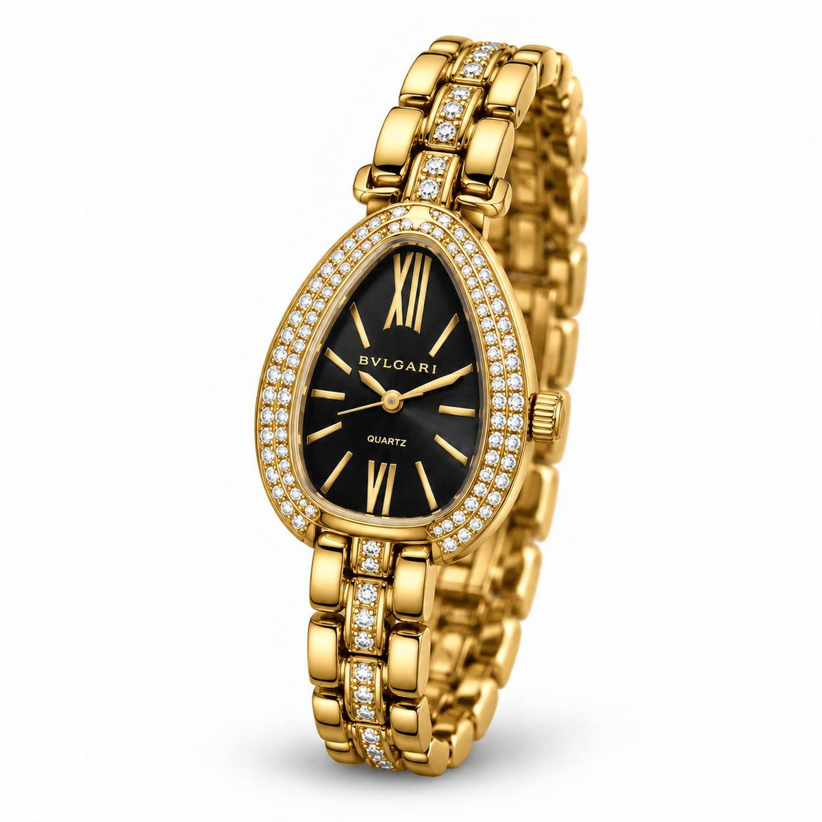 Bvlgari – Gold Black Diamond Oval