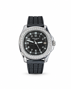Patek Philippe Aquanaut – Black Silver Diamond Bezel