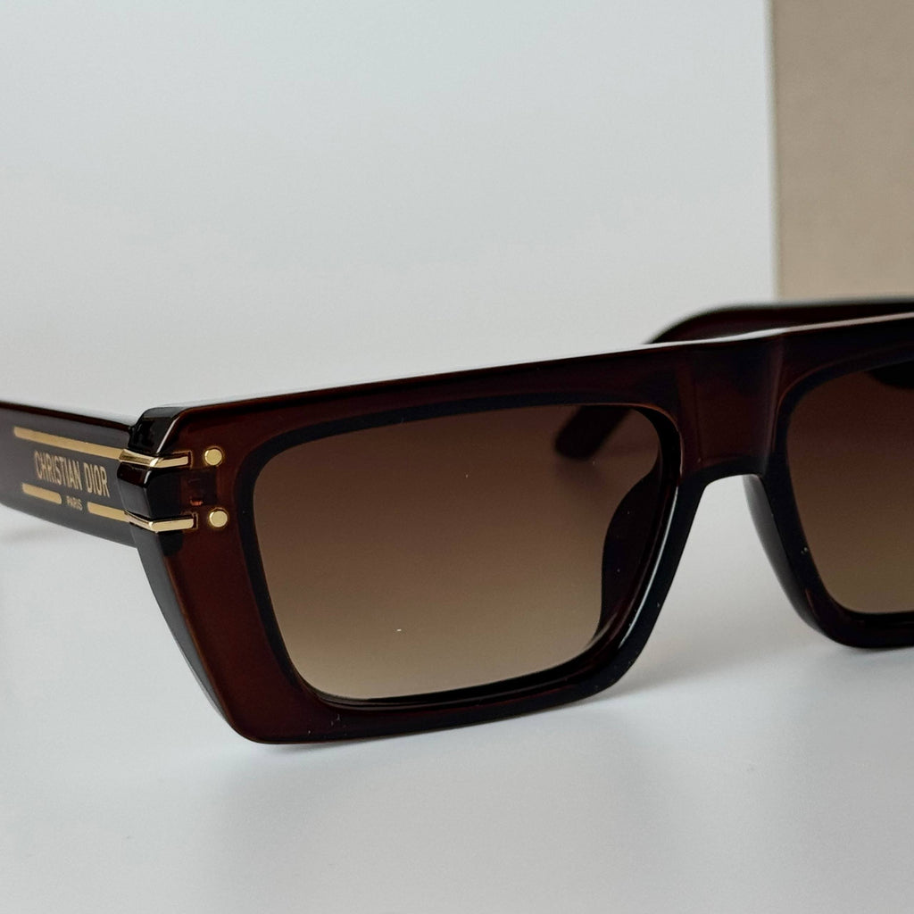 Dior Rectangular DR-6843 – Dark Brown Gradient