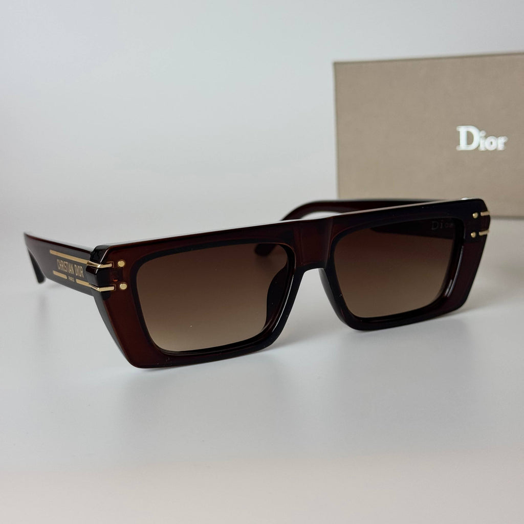 Dior Rectangular DR-6843 – Dark Brown Gradient