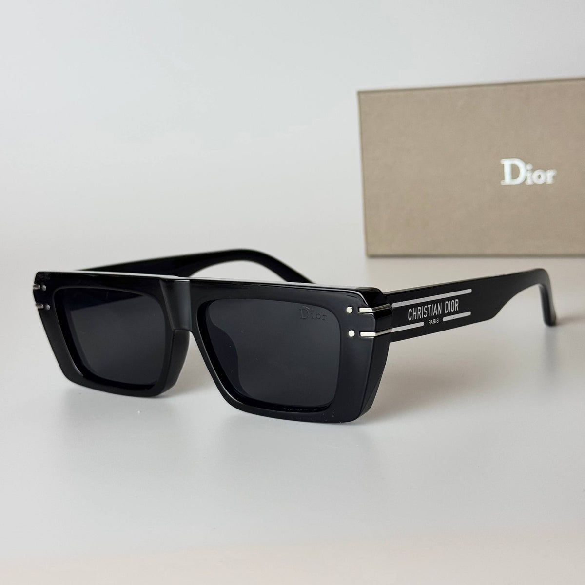 Dior Rectangle – Black Silver