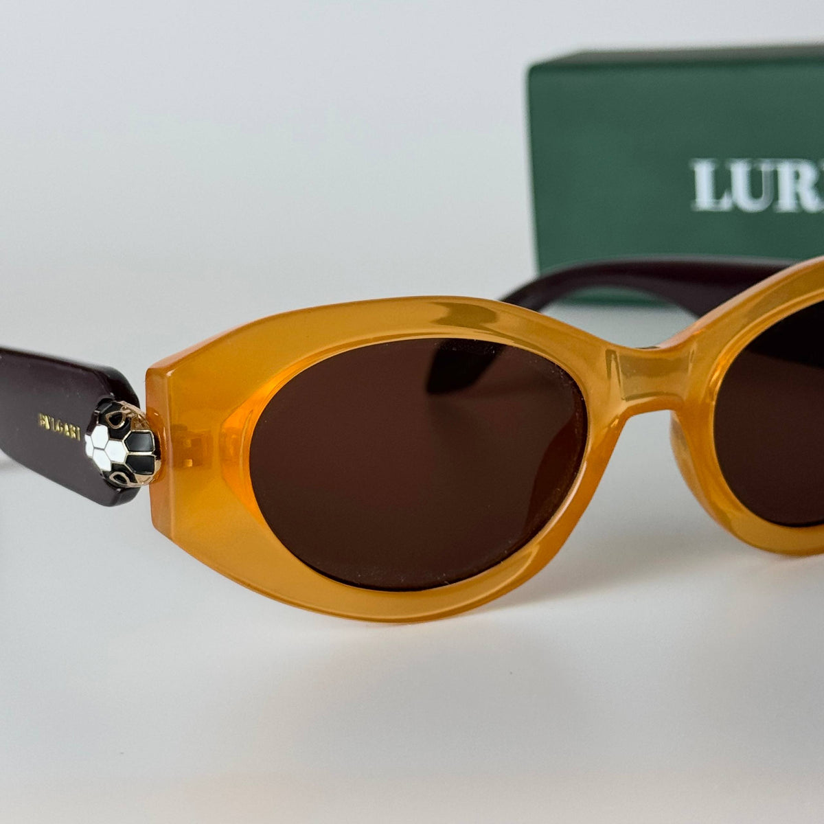 Bvlgari BV-OC218 Cat Eye - Amber Brown