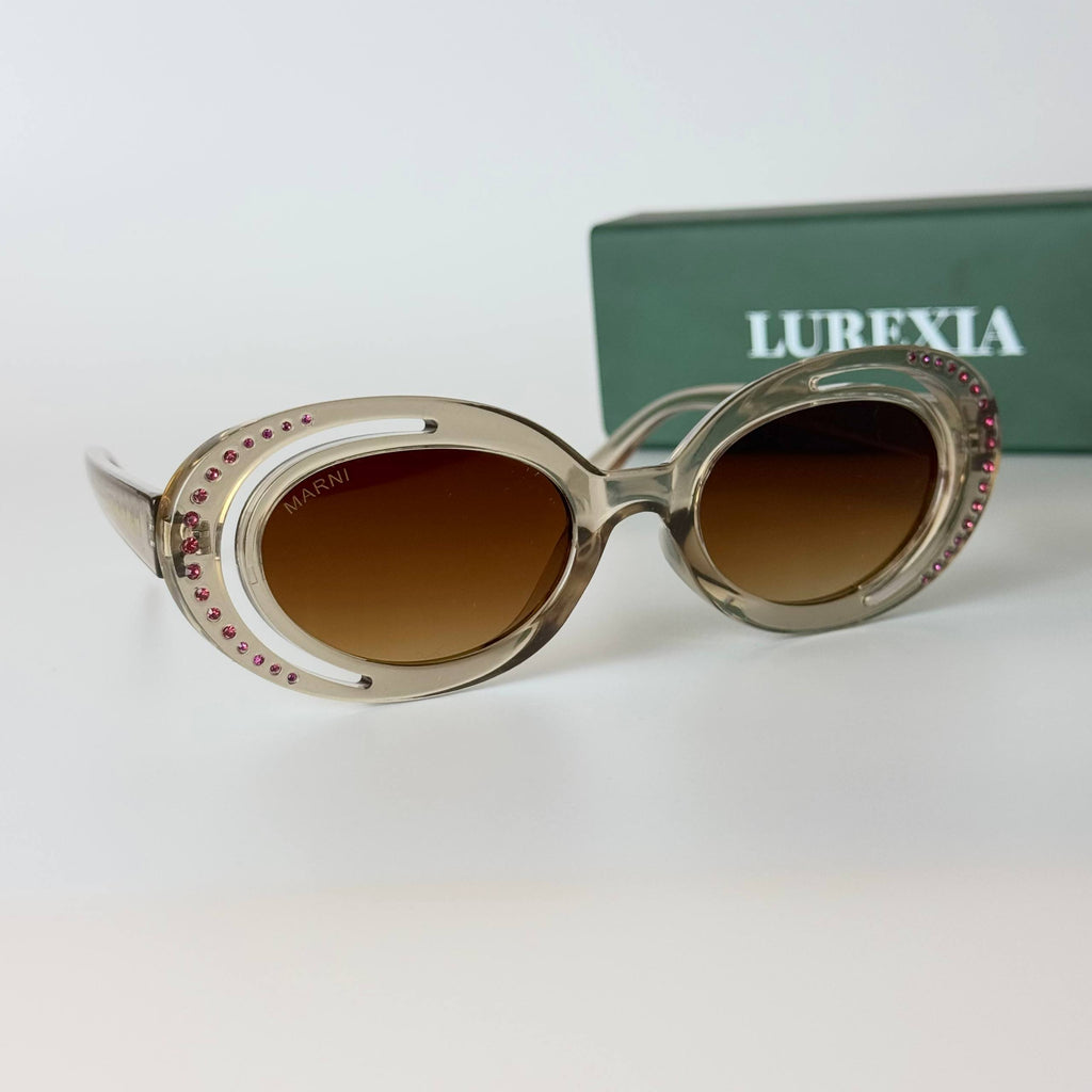 Marni Oval - Transparent Champagne Brown