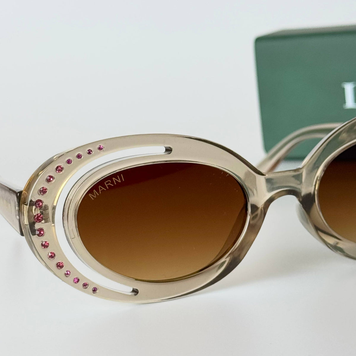 Marni Oval - Transparent Champagne Brown