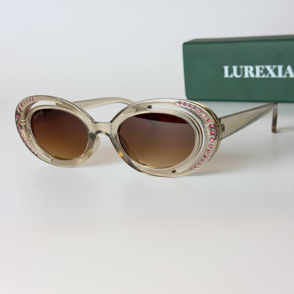 Marni Oval - Transparent Champagne Brown