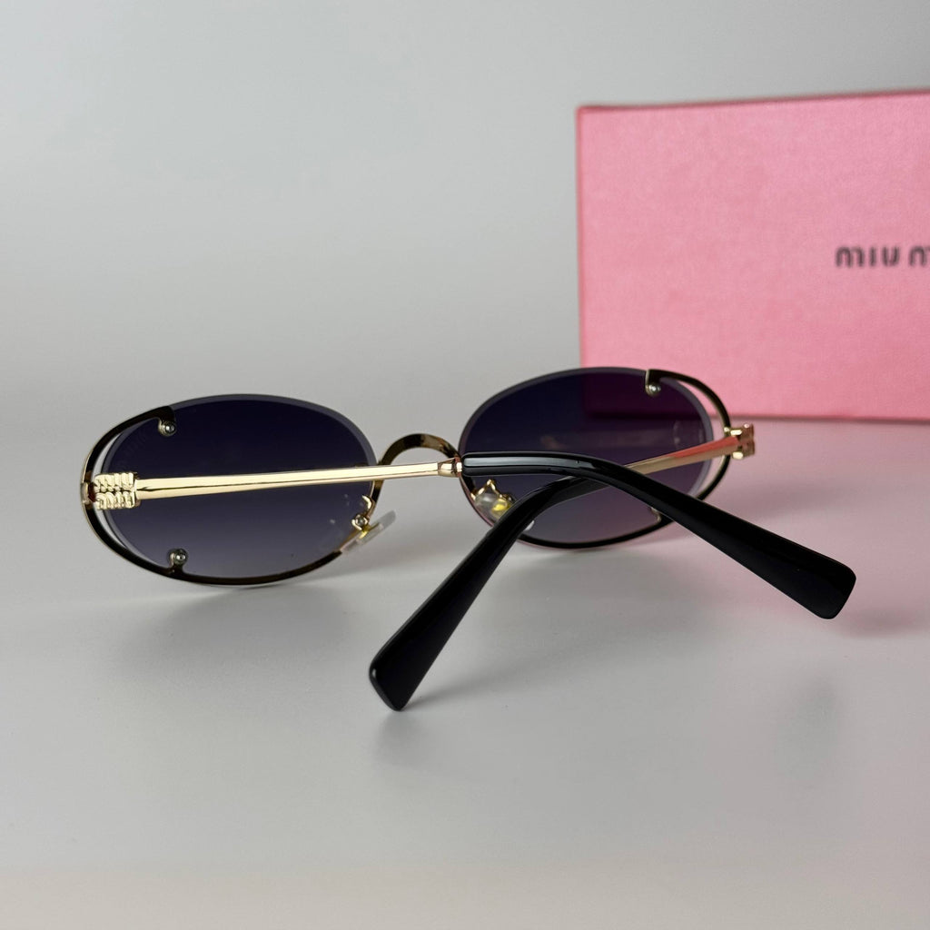 Miu Miu Oval Rimless - Gold Violet