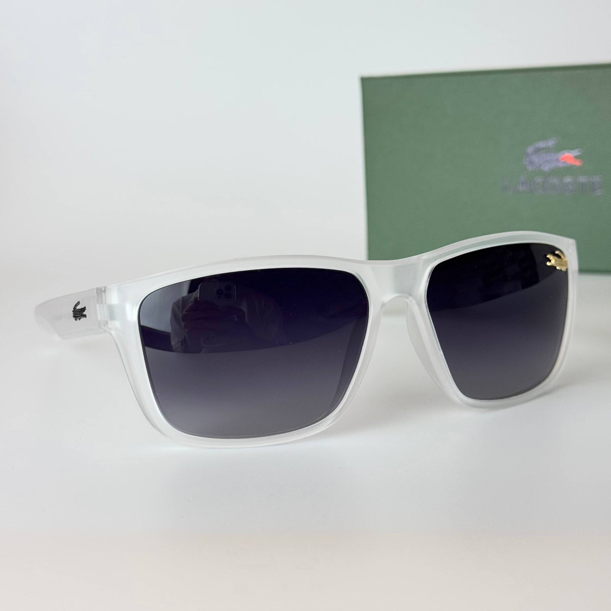 Lacoste LC5824 Rectangle - White Grey Gradient