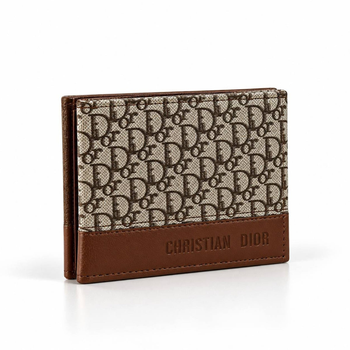 Dior Oblique Bifold Wallet – Beige Brown