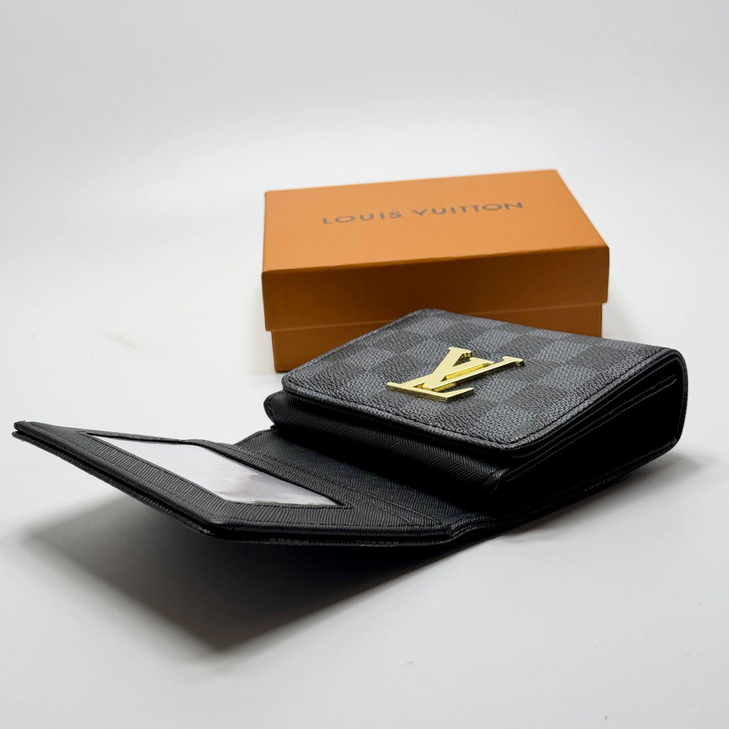 Louis Vuitton Damier Compact Wallet – Black Gold (For Her)