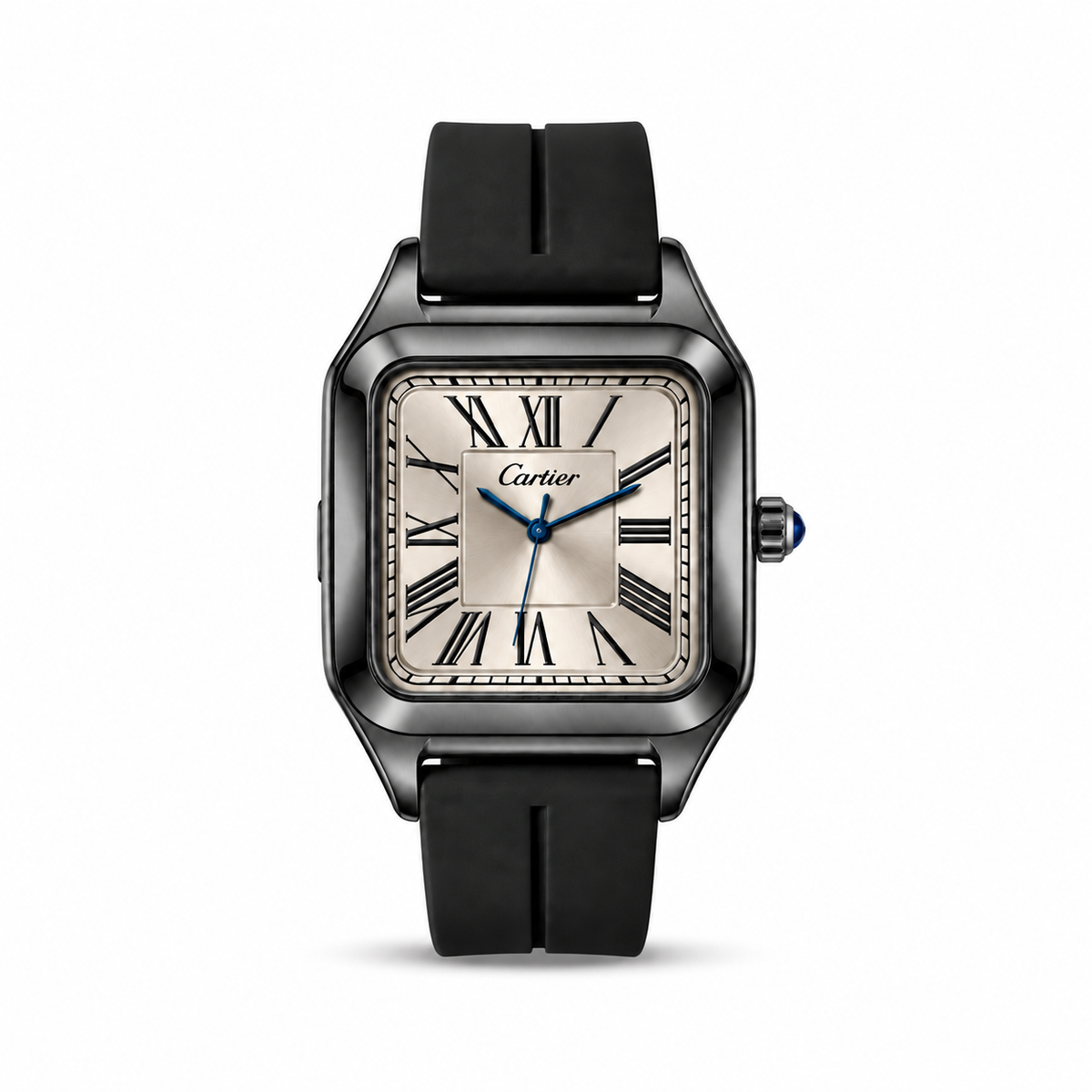 Cartier Santos-Dumont – Black Silver