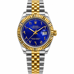 Rolex Oyster Perpetual Datejust – Two-Tone Blue Dial Arabic Numerals