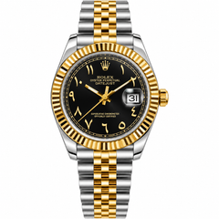 Rolex Oyster Perpetual Datejust – Two-Tone Black Dial Arabic Numerals
