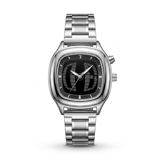 Pintime Mens Retro – Silver Black