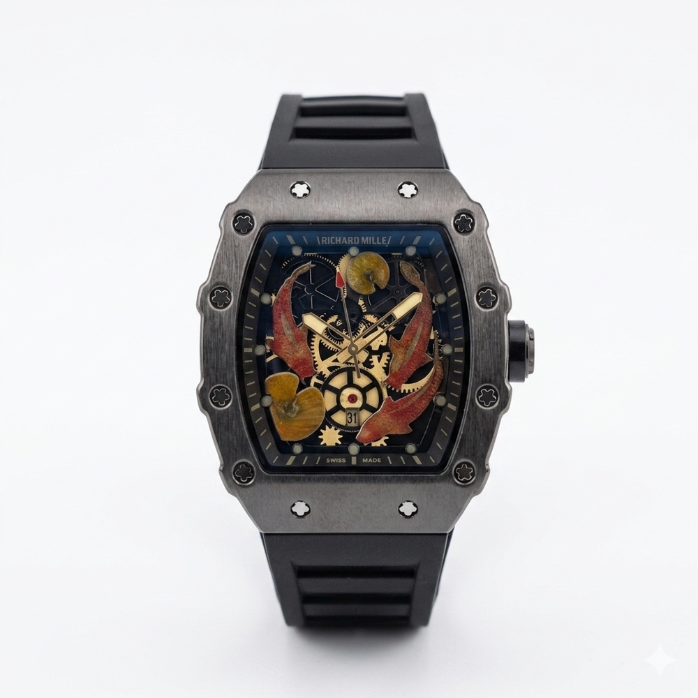 Richard Mille Floral Skeleton – Black Grey
