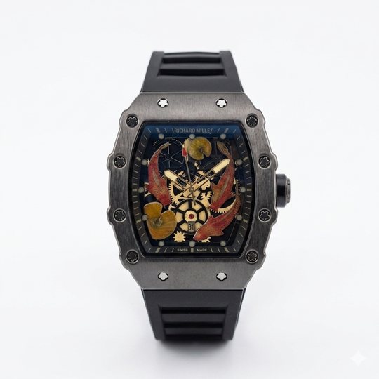 Richard Mille Floral Skeleton – Black Grey