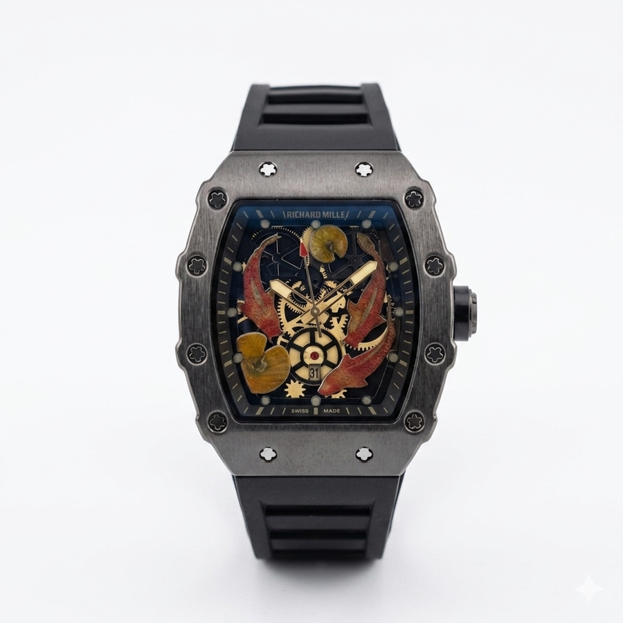 Richard Mille Floral Skeleton – Black Grey