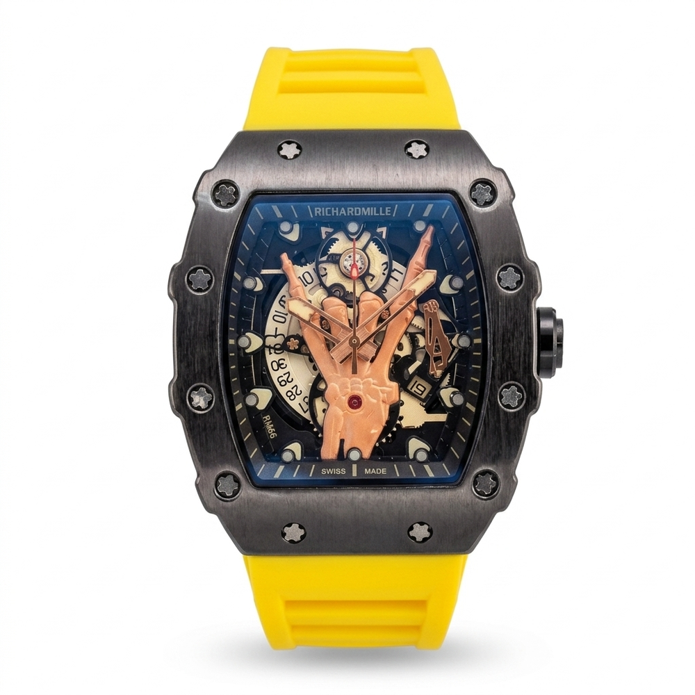 Richard Mille Hand Skeleton – Yellow Black Grey