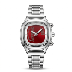 Pintime Mens Retro – Silver Red