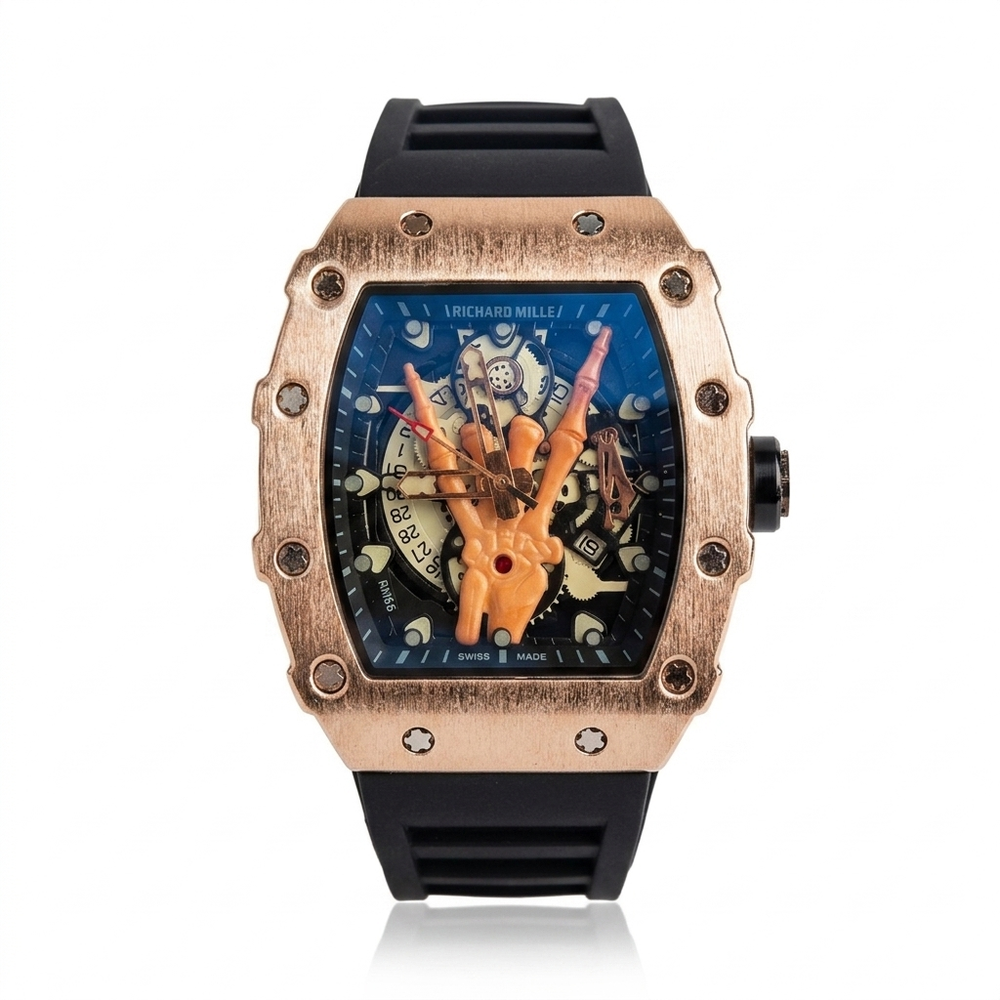 Richard Mille Hand Skeleton – Rose Gold Black