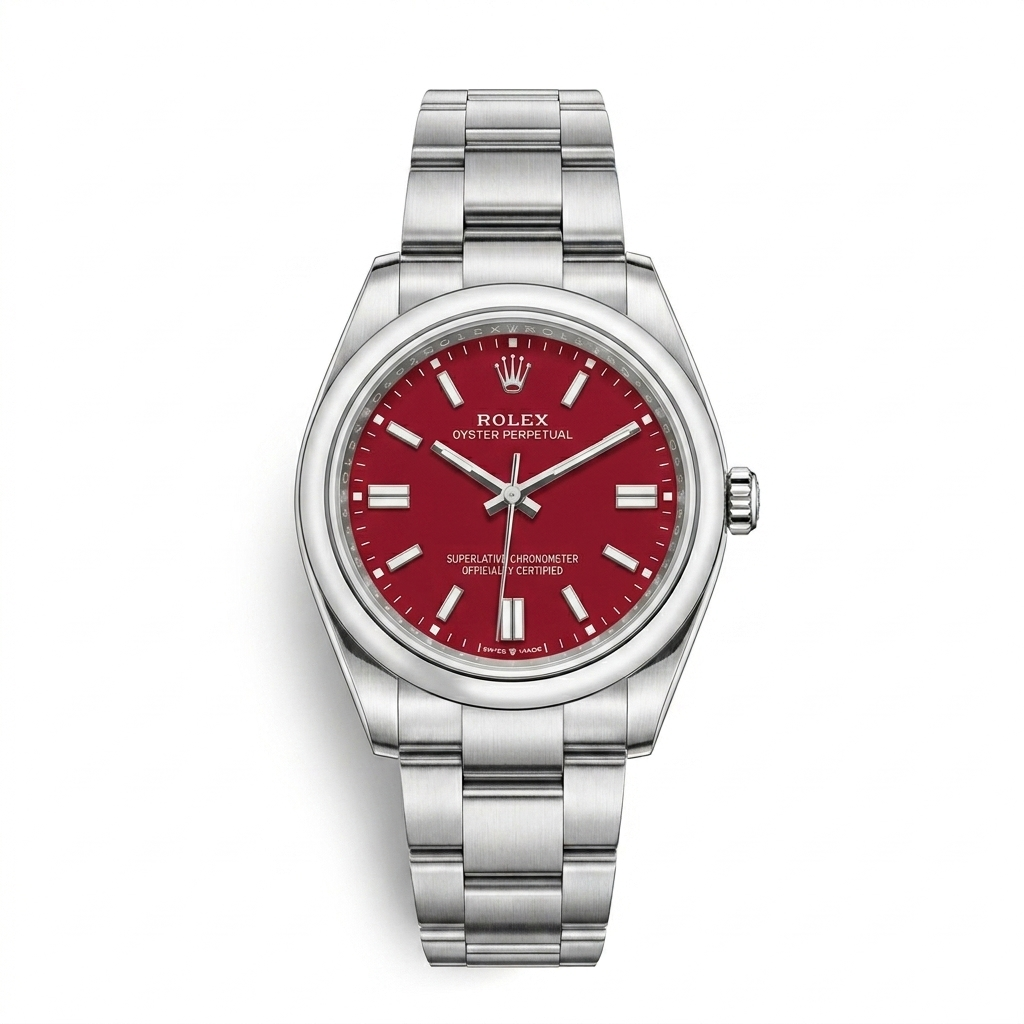 Rolex Oyster Perpetual – Silver Red