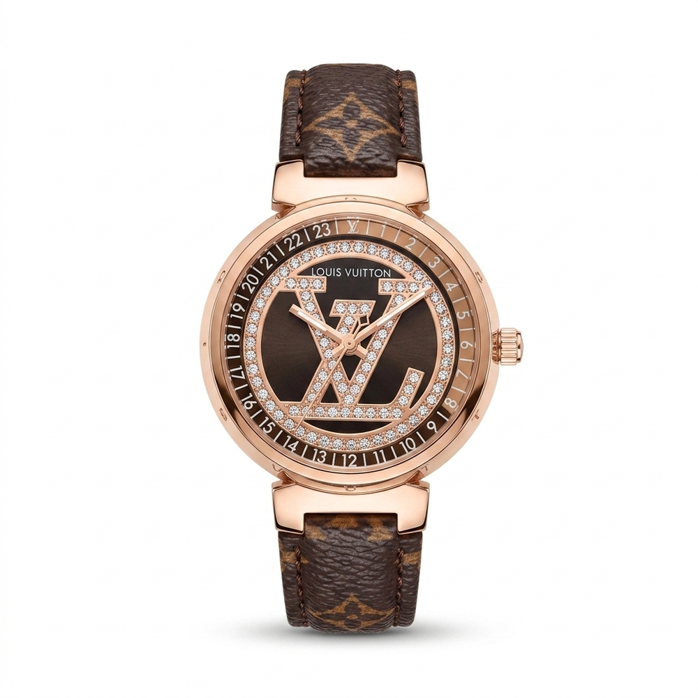 Louis Vuitton Tambour - Rose Gold Brown