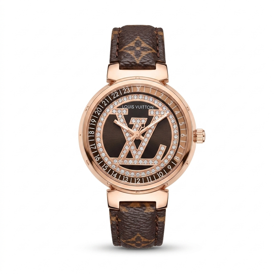 Louis Vuitton Tambour - Rose Gold Brown