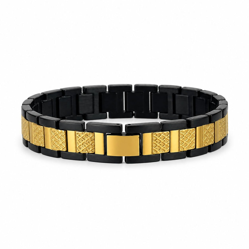 Lacoste Link Bracelet – Black Gold