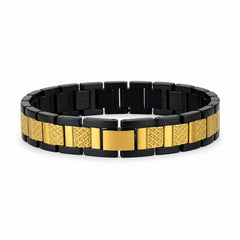 Lacoste Link Bracelet – Black Gold