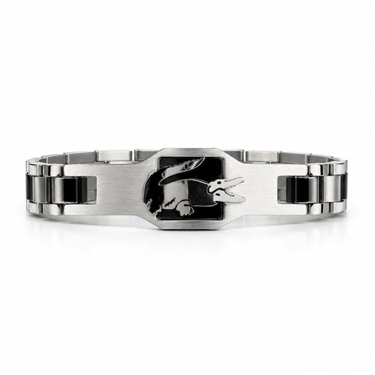 Lacoste Bracelet – Silver Black