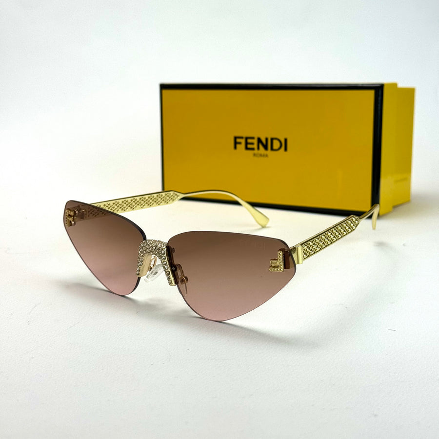 Fendi Crystal Cat V2 – Gold Pink