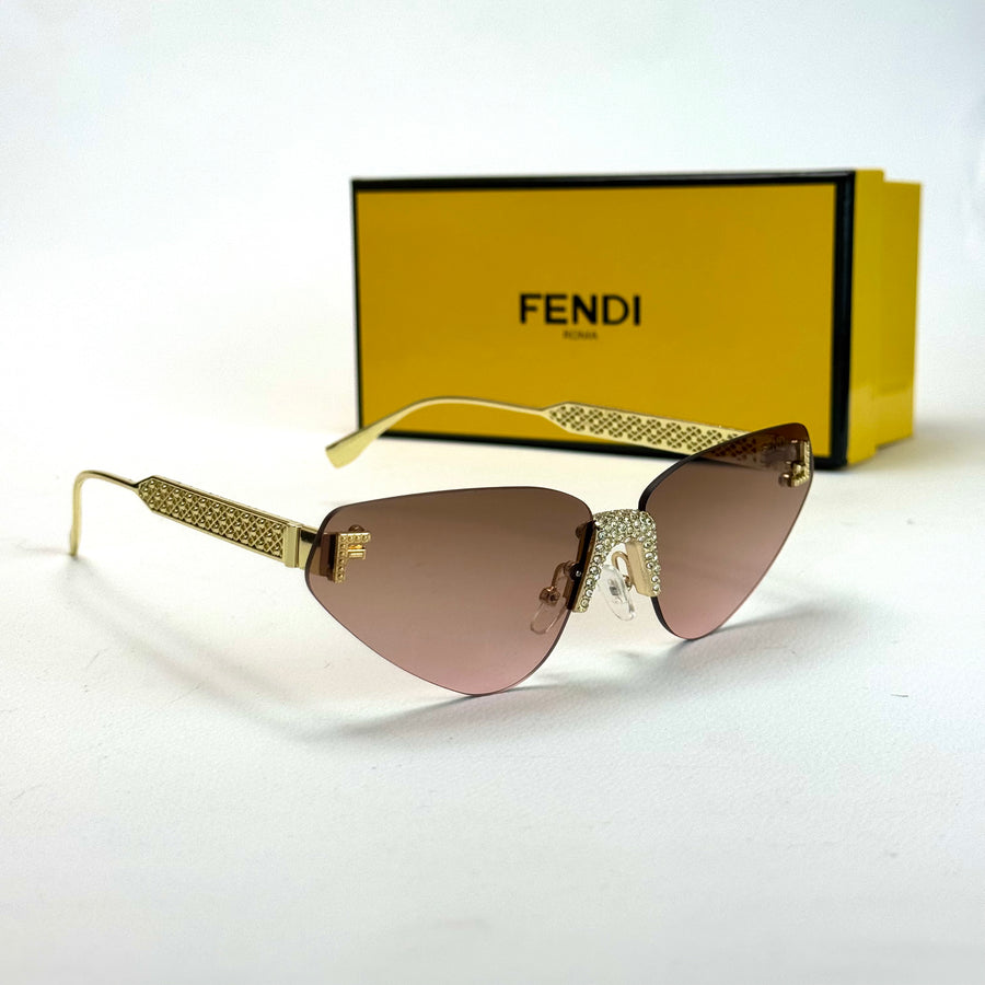 Fendi Crystal Cat V2 – Gold Pink