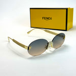 Fendi Crystal Oval V3 – Gold Blue Gradient