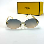 Fendi Crystal Oval V3 – Gold Blue Gradient