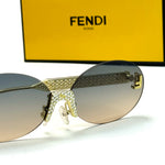Fendi Crystal Oval V3 – Gold Blue Gradient