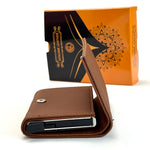 Lacoste Leather Card Holder – Brown