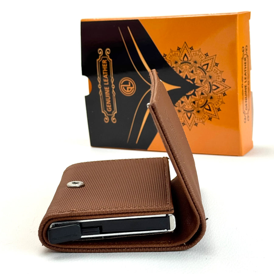 Lacoste Leather Card Holder – Brown