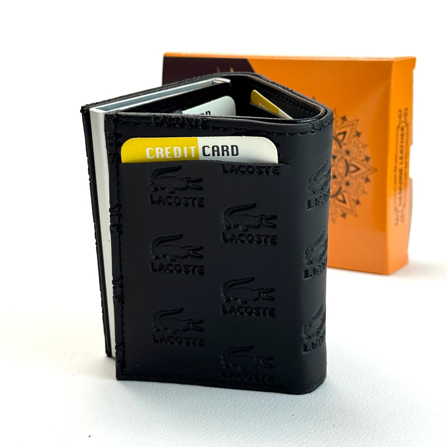 Lacoste Leather Vertical Wallet – Black