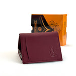 Lacoste Leather Vertical Wallet – Burgundy