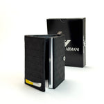 Armani Monogram Vertical Wallet – Black