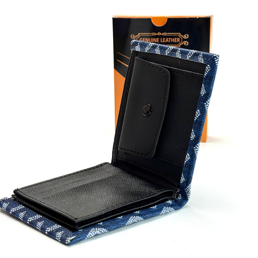 Goyard Signature Bifold Wallet – Navy Blue