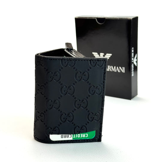 Gucci GG Monogram Vertical Wallet – Black