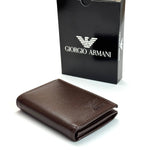 Armani Core Fold Wallet – Dark Brown
