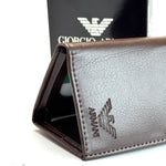 Armani Core Fold Wallet – Dark Brown